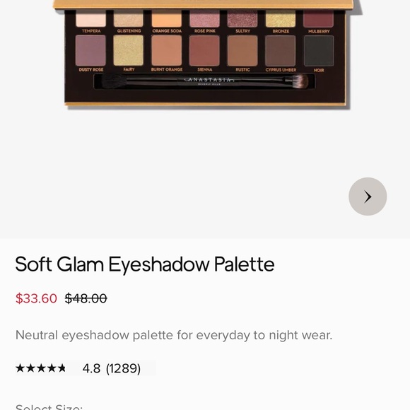 *Anastasia Beverly Hills Soft Glam Palette - Eye Shadow - Picture 8 of 8